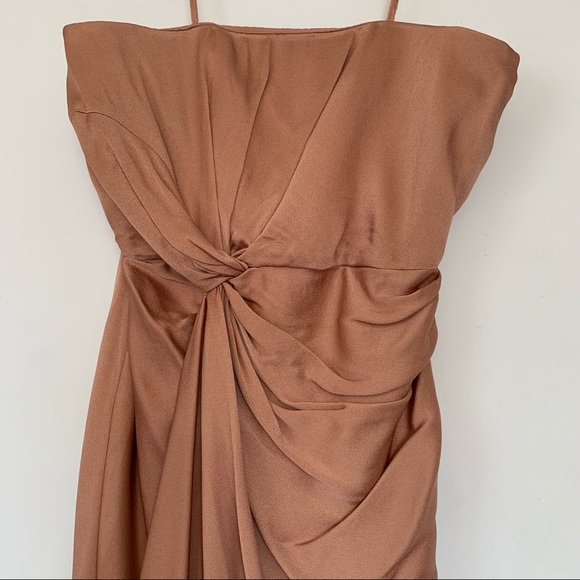 A.L.C. Roya Twist Waist Strapless Dress, in Rose - Picture 8 of 16